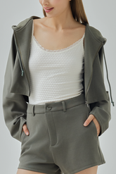 Isla Cropped Zip-Up Jacket